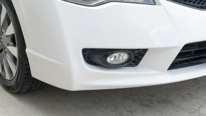 white car bumper